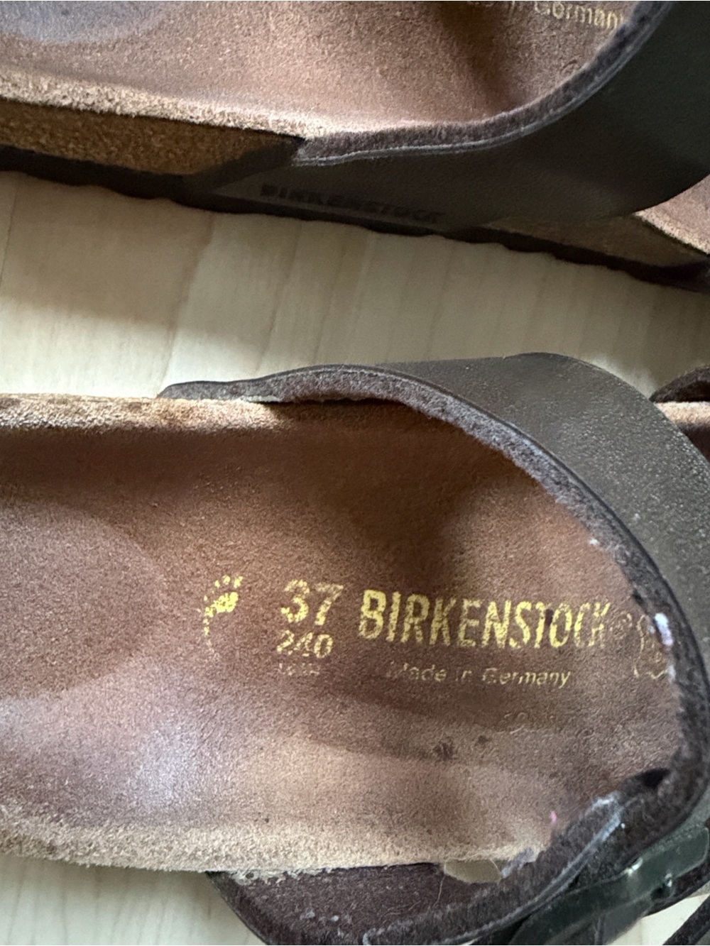 Birkenstock womens Mayari Brown Double-Strap Leather Sandals, size EU 37/ 6.5 - Picture 8 of 9